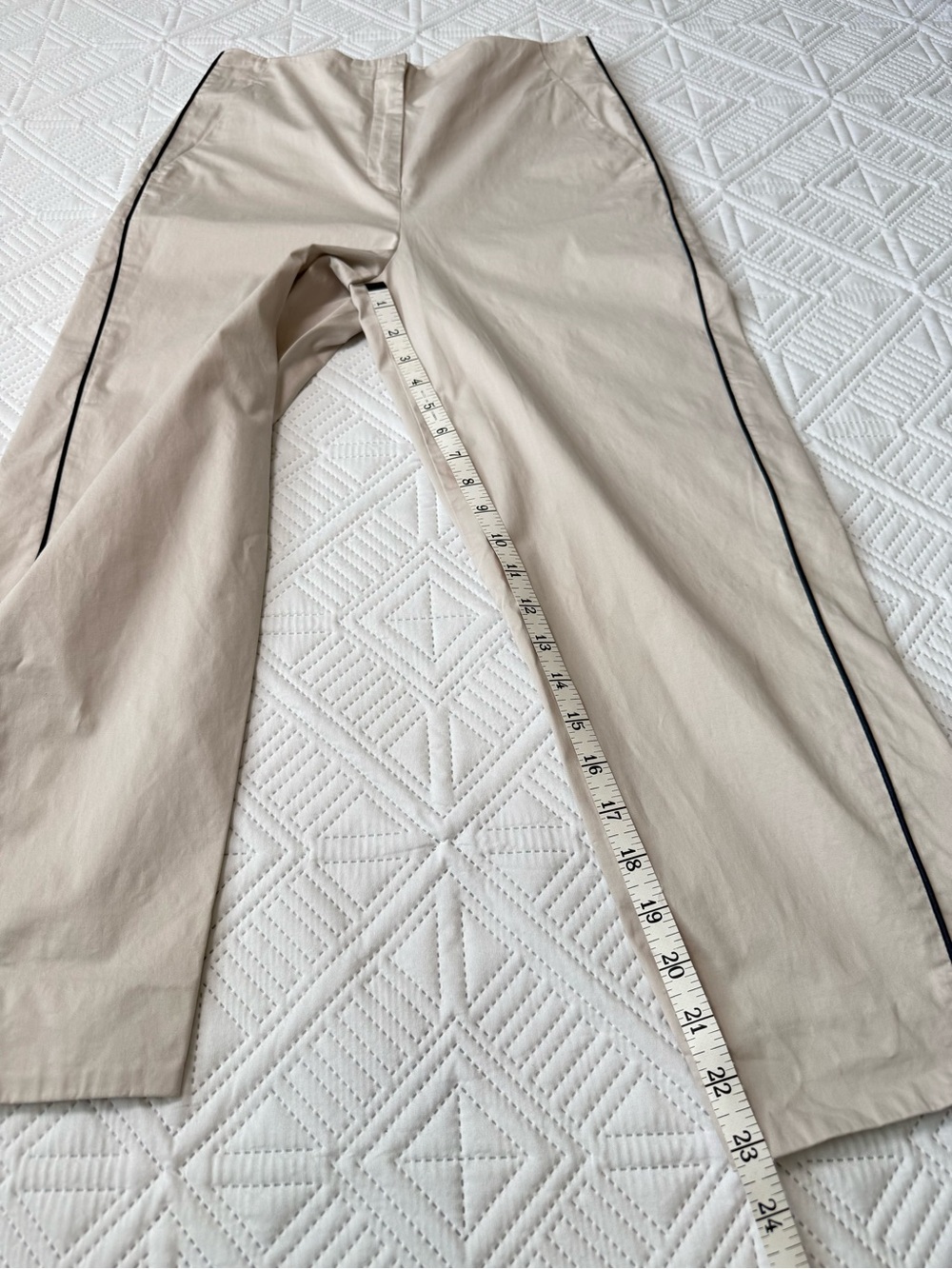 Peserico Handmade Tailored Ankle Length Cotton Pants Size 42 US6 - Picture 6 of 12